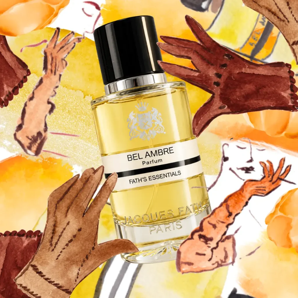 Bel Ambre by Jacques Fath, illustrated by Ofelia Botella