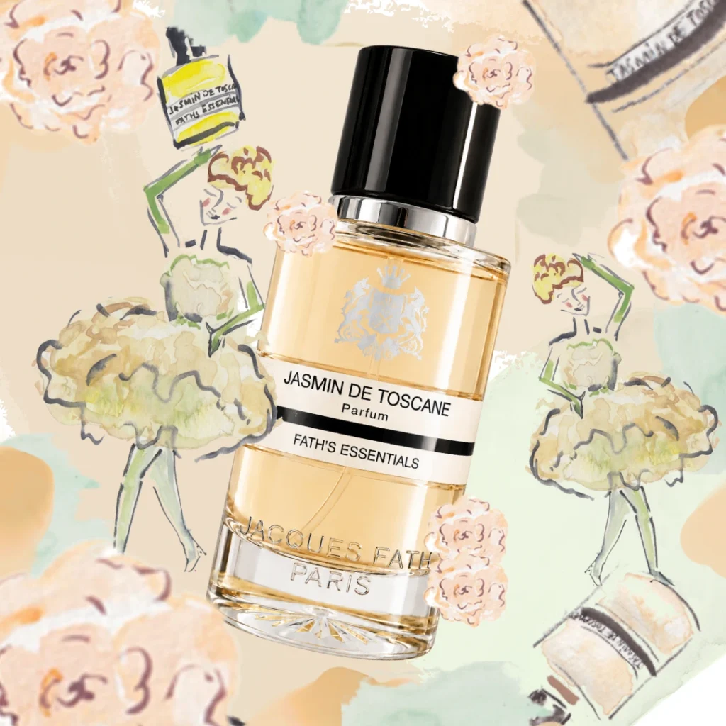 Jasmin de Toscane by Jacques Fath, illustrated by Ofelia Botella