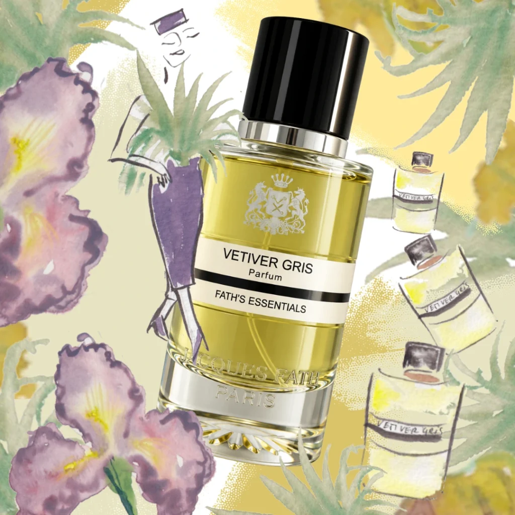 Vetiver Gris by Jacques Fath, illustrated by Ofelia Botella